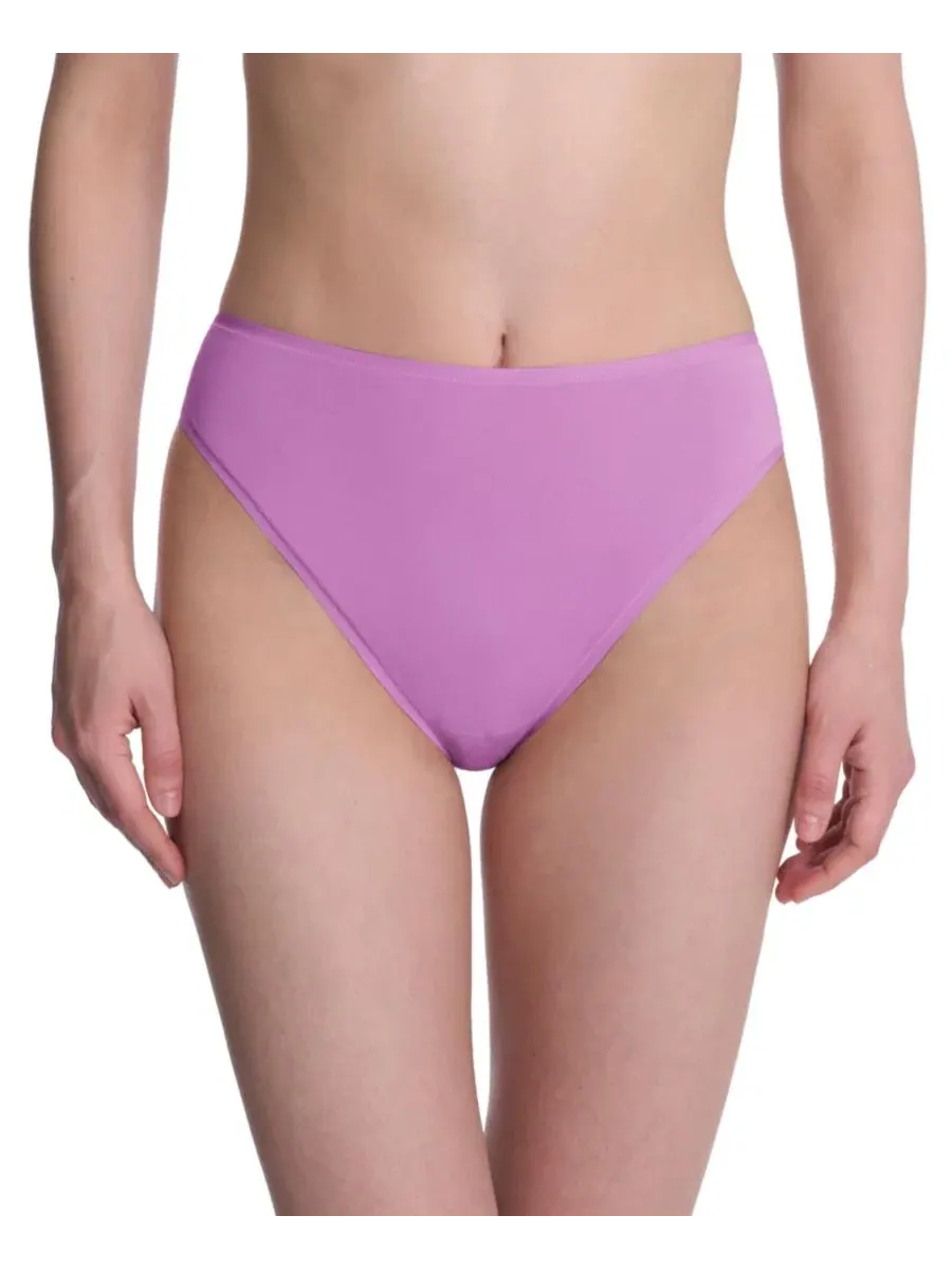 Комплект трусов-слипов с высокой посадкой, из хлопка пима, 3 шт., Bliss Bare High Cut Brief Natori — изображение 3 из 4