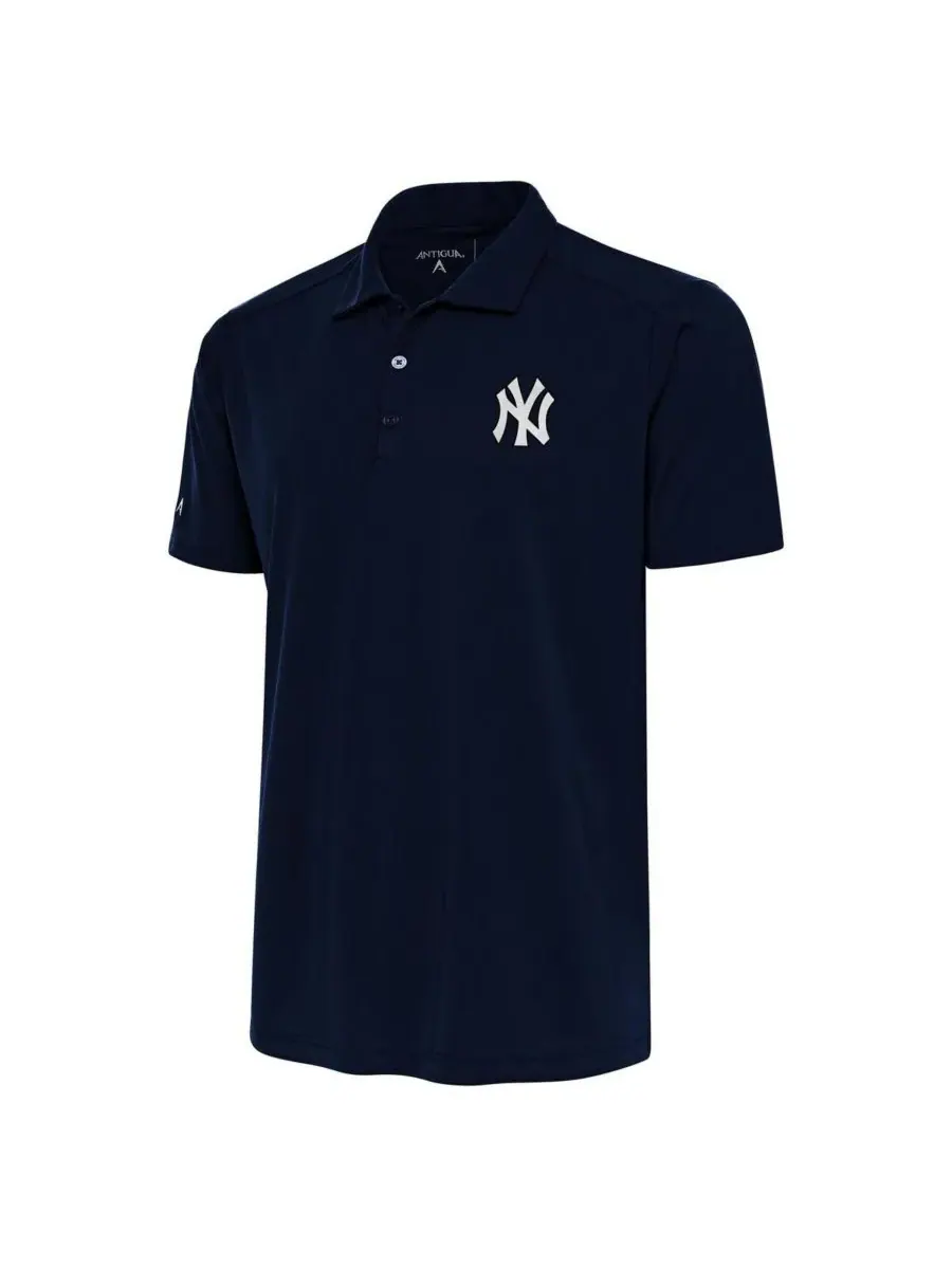 Antigua Мужская темно-синяя поло-рубашка New York Yankees Metallic Tribute