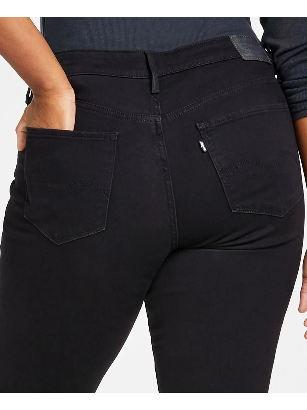 Модные моделирующие джинсы скинни размера 311 большого размера Levi's — изображение 6 из 8, черный