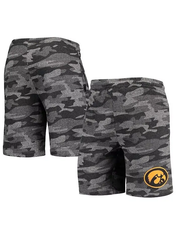 Мужские шорты Iowa Hawkeyes Camo Backup Terry Jam Lounge цвета уголь и серого цвета Concepts Sport — изображение 2 из 4