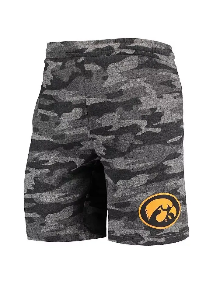 Мужские шорты Iowa Hawkeyes Camo Backup Terry Jam Lounge цвета уголь и серого цвета Concepts Sport — изображение 3 из 4