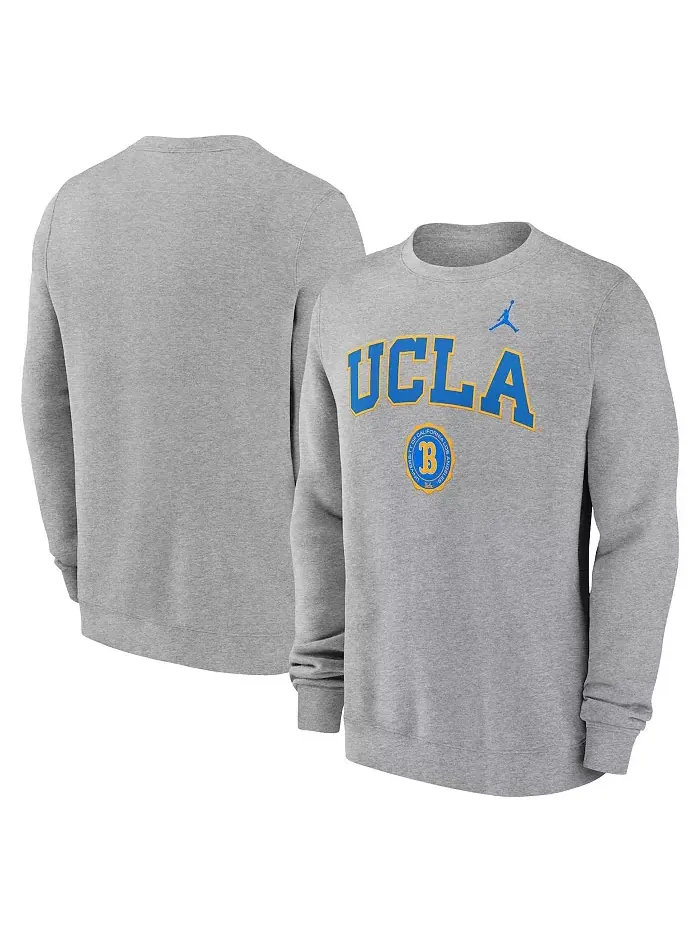 Мужская толстовка Heather Gray UCLA Bruins Legacy Classic Jordan