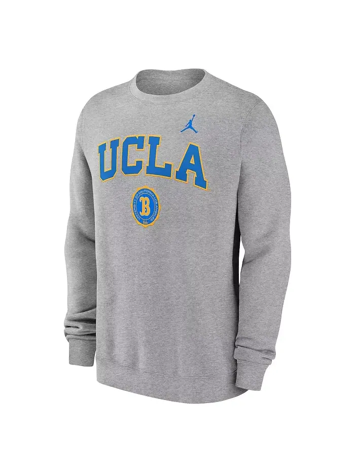 Мужская толстовка Heather Gray UCLA Bruins Legacy Classic Jordan — изображение 2 из 3