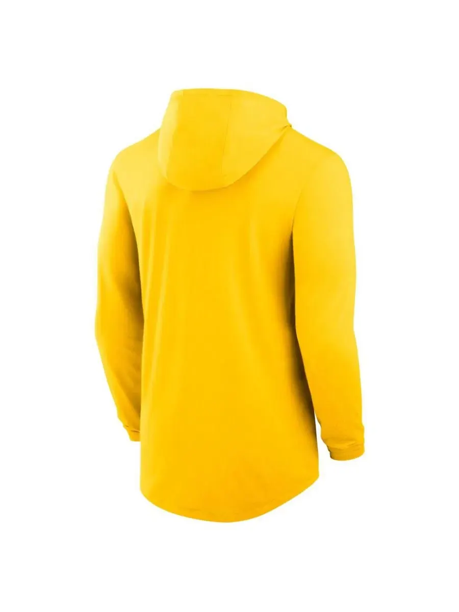 Лонгслив с капюшоном Classic Arch Tri-Blend Long Sleeve Hoodie T-Shirt Jordan — изображение 3 из 3, желтый