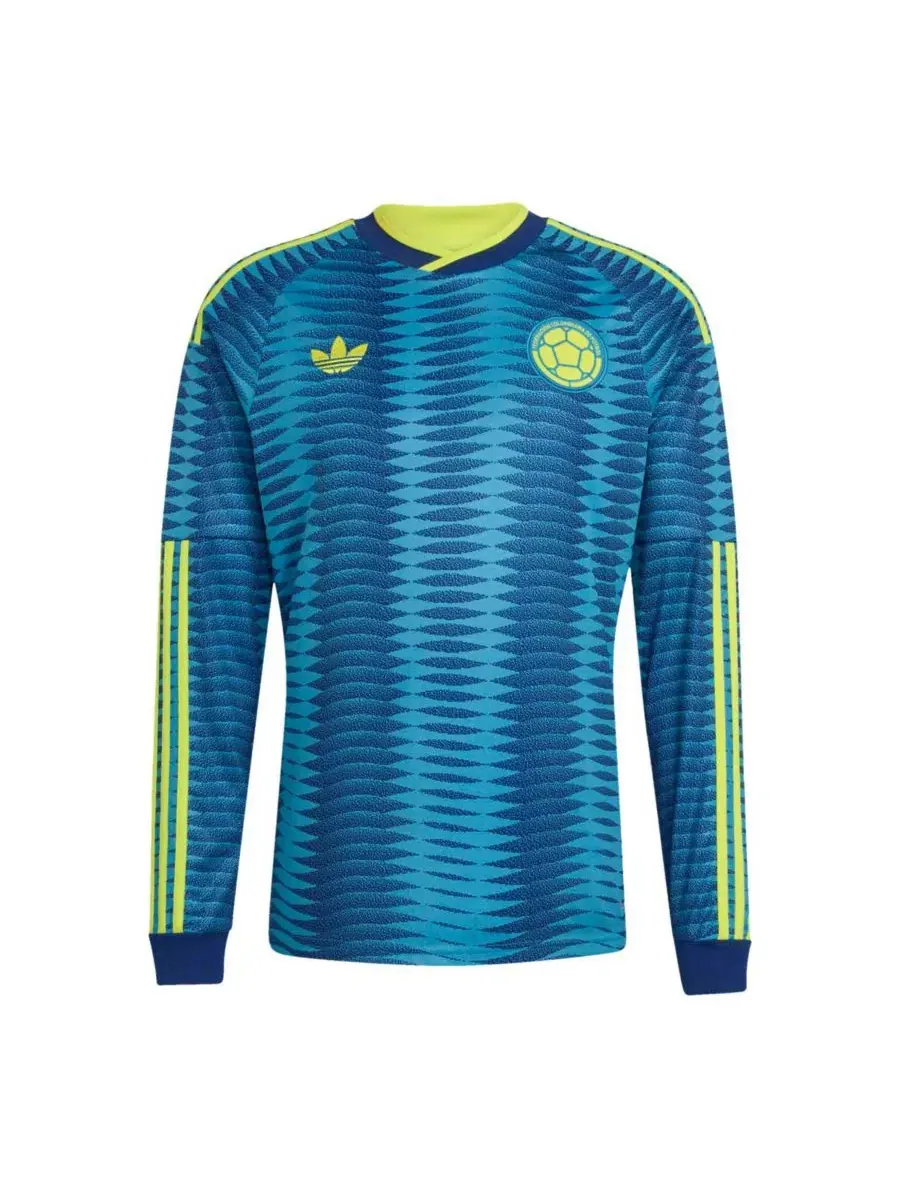 Футболка с длинным рукавом Colombia National Team FIFA X World Cup 2026 Away Replica adidas — изображение 2 из 3, бирюзовый
