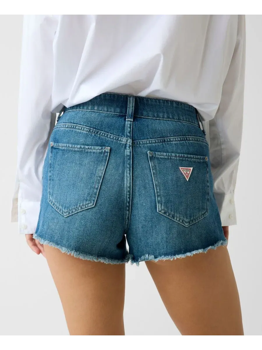 Шорты женские с высокой посадкой и бахромой по низу GUESS, Moss Bay — изображение 3 из 4