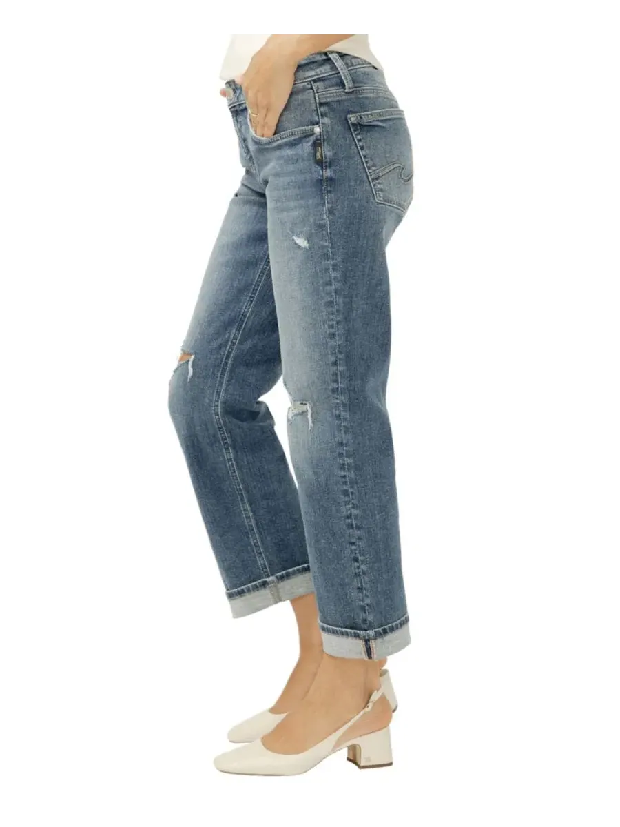 Джинсы прямого кроя с манжетами Chelsea Silver Jeans Co., Malabar — изображение 2 из 5