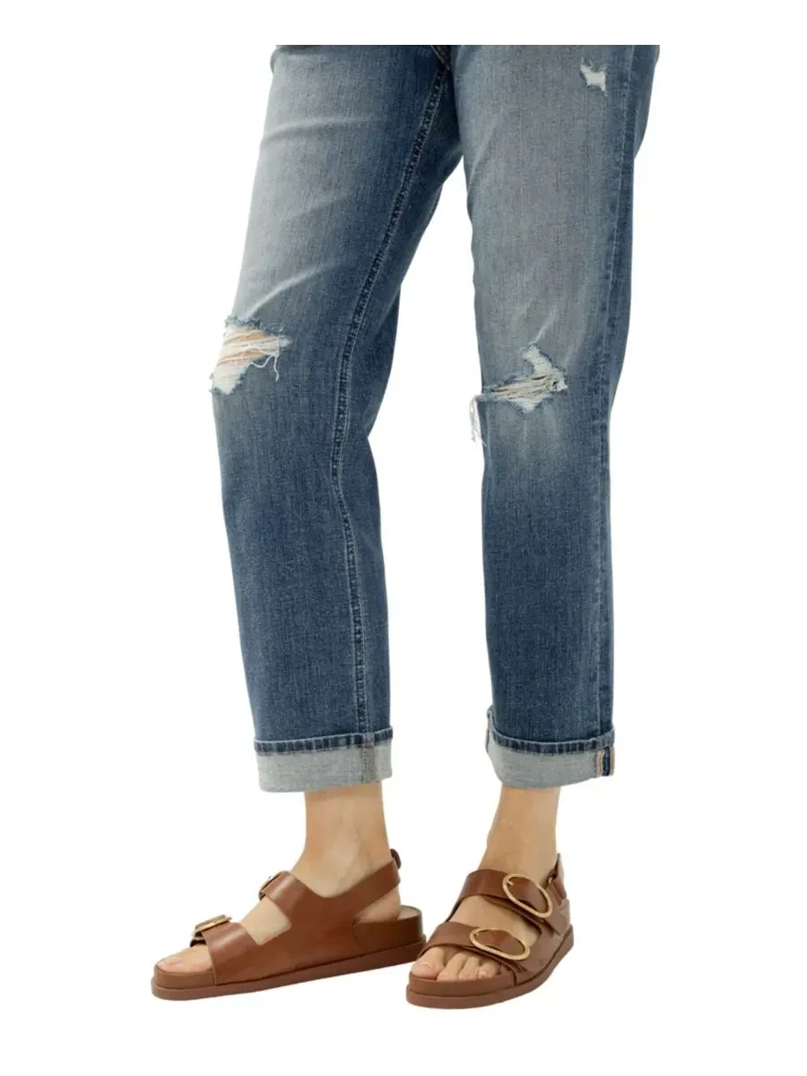 Джинсы прямого кроя с манжетами Chelsea Silver Jeans Co., Malabar — изображение 3 из 5