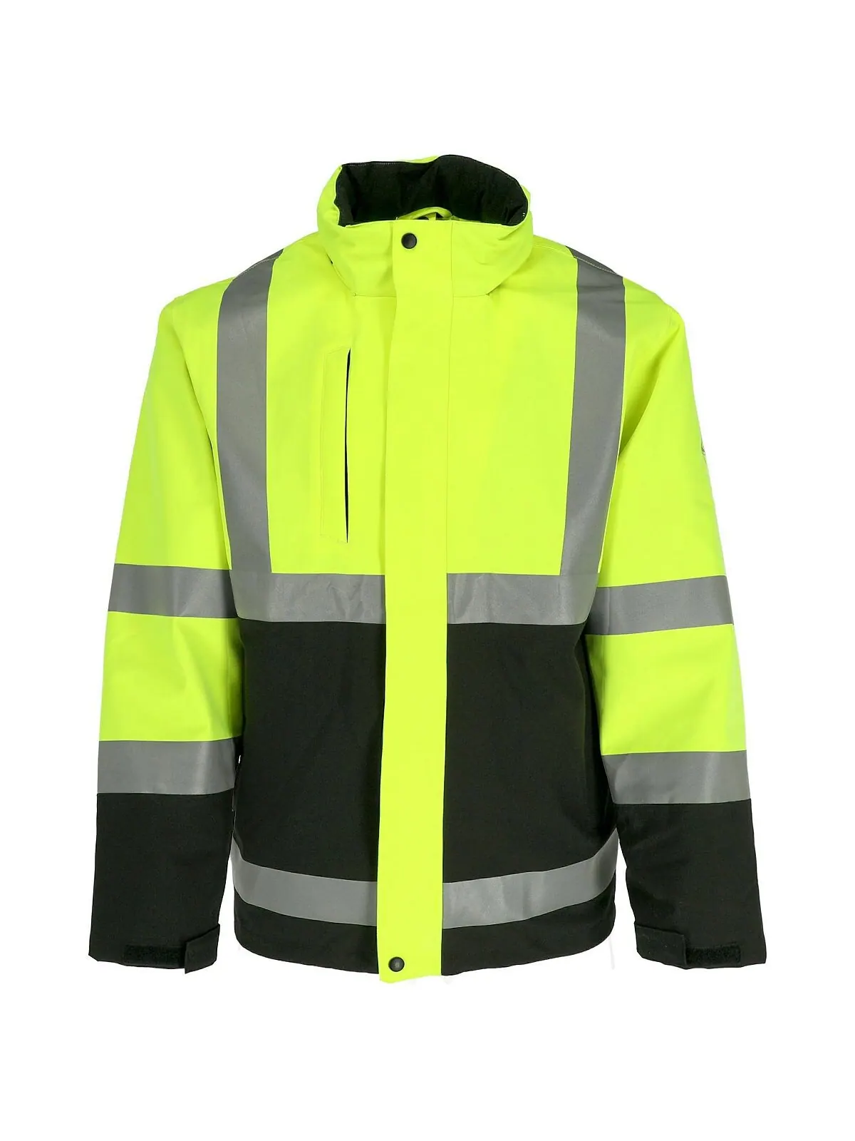 Мужская утепленная куртка от дождя HiVis 3-в-1 — класс 2 по ANSI RefrigiWear — изображение 2 из 3, черный