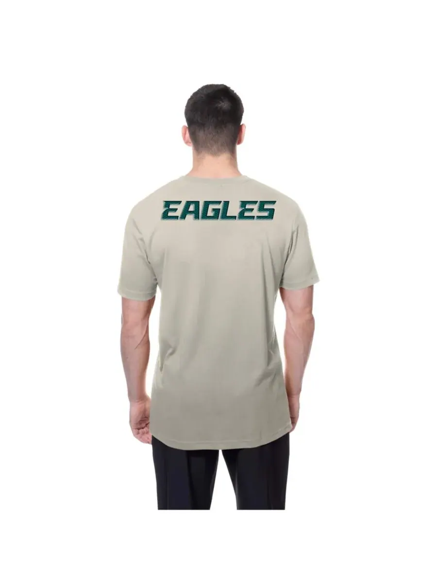New Era Мужская светло-бежевая футболка с несколькими нашивками Philadelphia Eagles — изображение 2 из 5, светлый бежевый