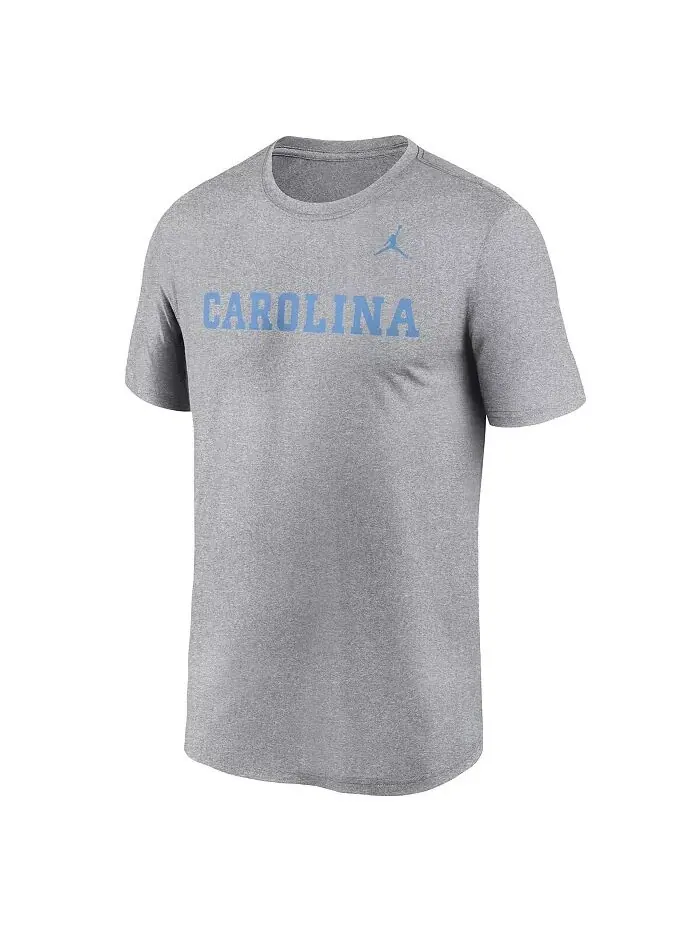 Футболка мужская Heather Gray North Carolina Tar Heels Primetime Legend Wordmark Jordan — изображение 2 из 3