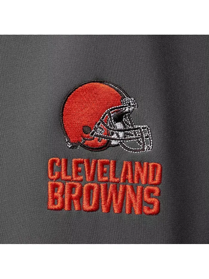 Мужской темно-серый жилет Cleveland Browns Circle Archer Softshell на молнии Dunbrooke — изображение 3 из 4