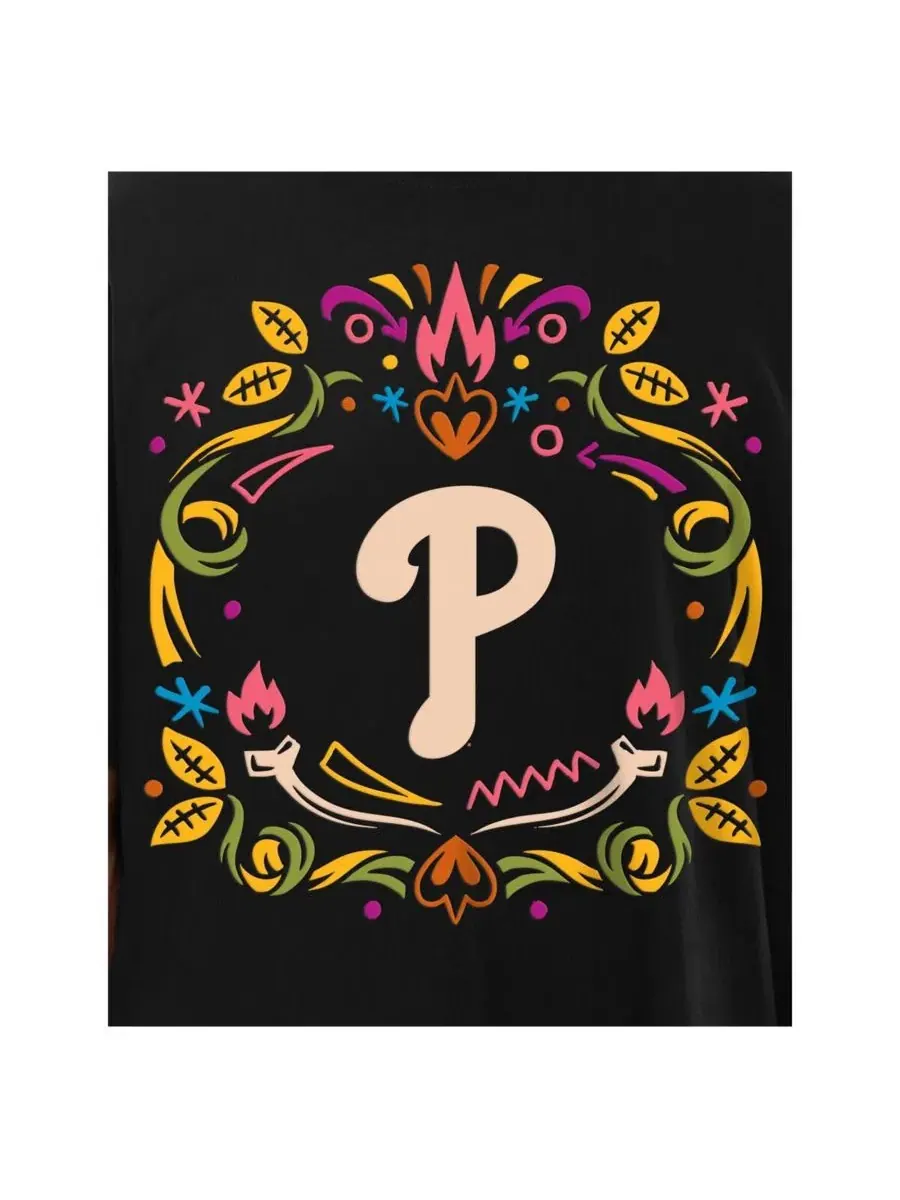 Мужская черная футболка Philadelphia Phillies Dia de los Muertos New Era — изображение 4 из 4, черный