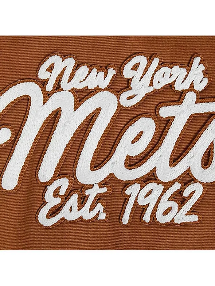 Мужская коричневая куртка New York Mets Paint The City Twill на молнии Pro Standard — изображение 4 из 4