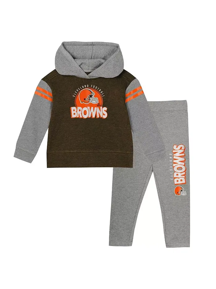 Комплект из двух предметов для малышей Cleveland Browns Club House: толстовка с длинным рукавом и