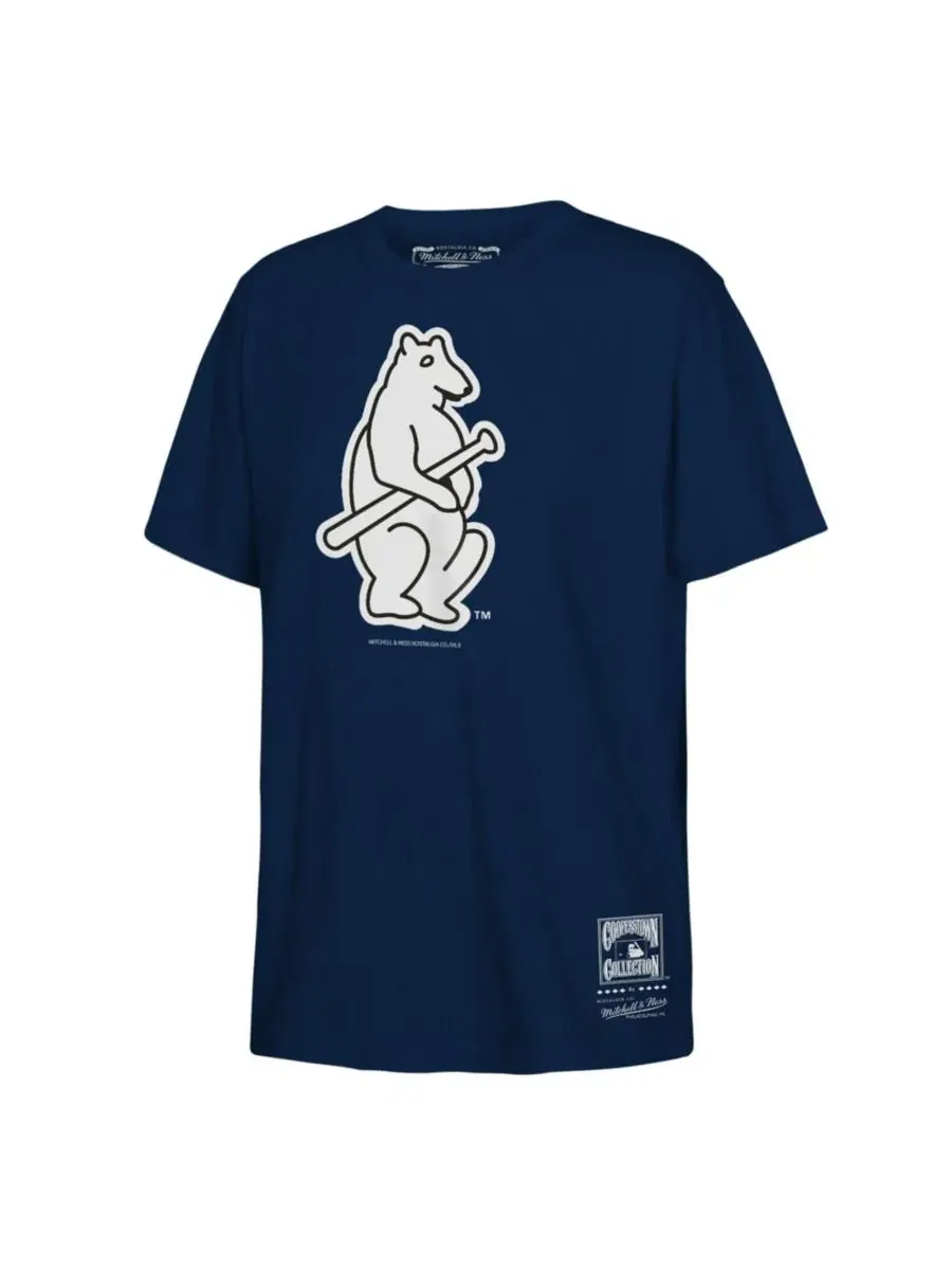 Детская футболка с ретро-логотипом Chicago Cubs Mitchell & Ness