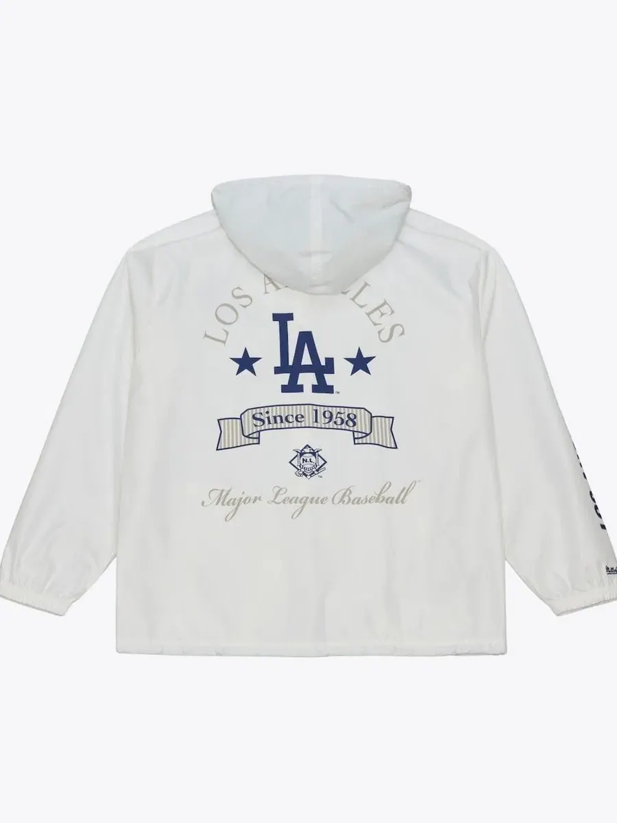 Ветровка-анорак с капюшоном Los Angeles Dodgers Yacht Rock Coaches Mitchell & Ness — изображение 5 из 5, белый
