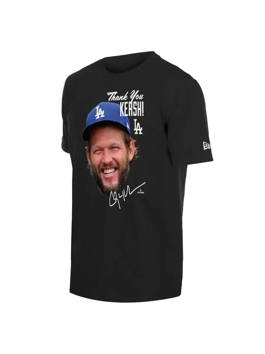 Футболка с принтом Clayton Kershaw Retirement Photo New Era — изображение 3 из 4, черный