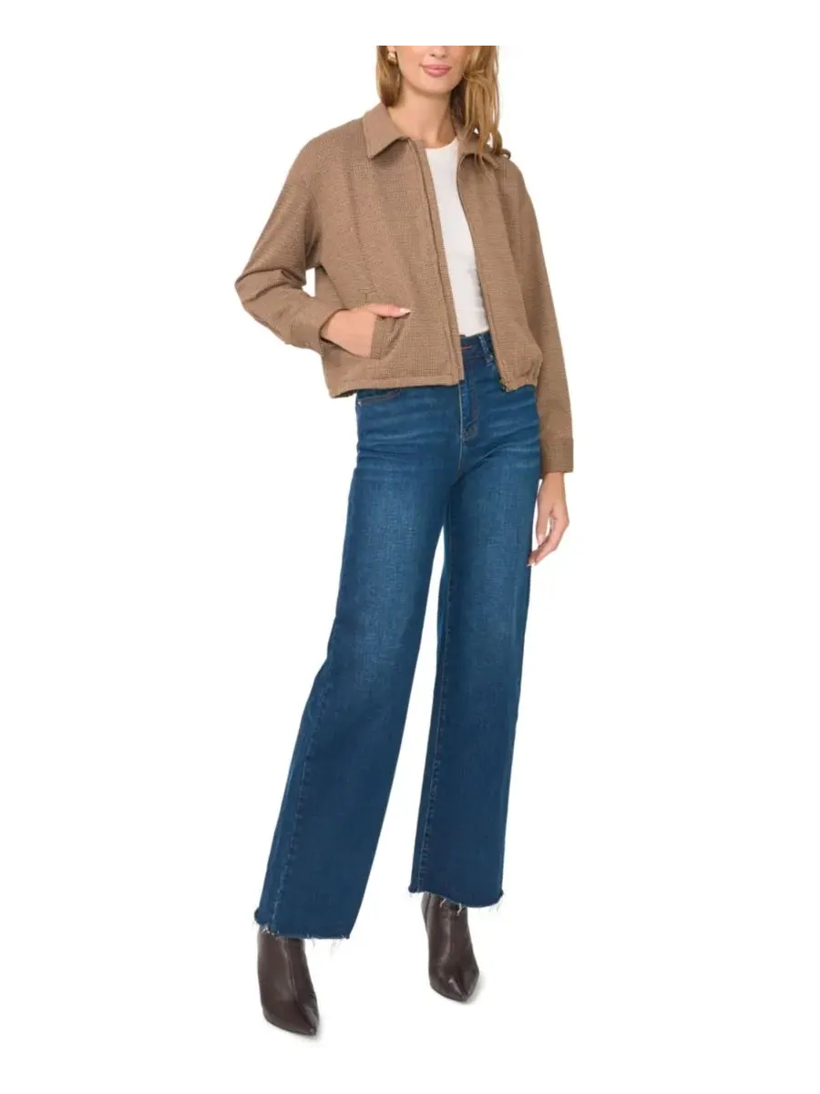 Женская куртка-бомбер с воротником-стойкой, вафельный трикотаж, модель Collared Bubble Front — изображение 2 из 7