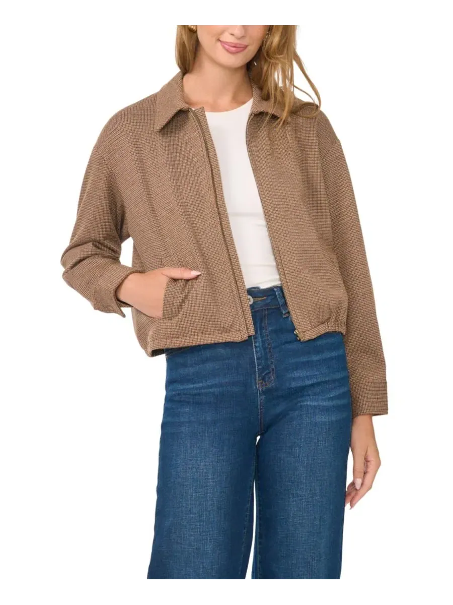 Женская куртка-бомбер с воротником-стойкой, вафельный трикотаж, модель Collared Bubble Front — изображение 3 из 7
