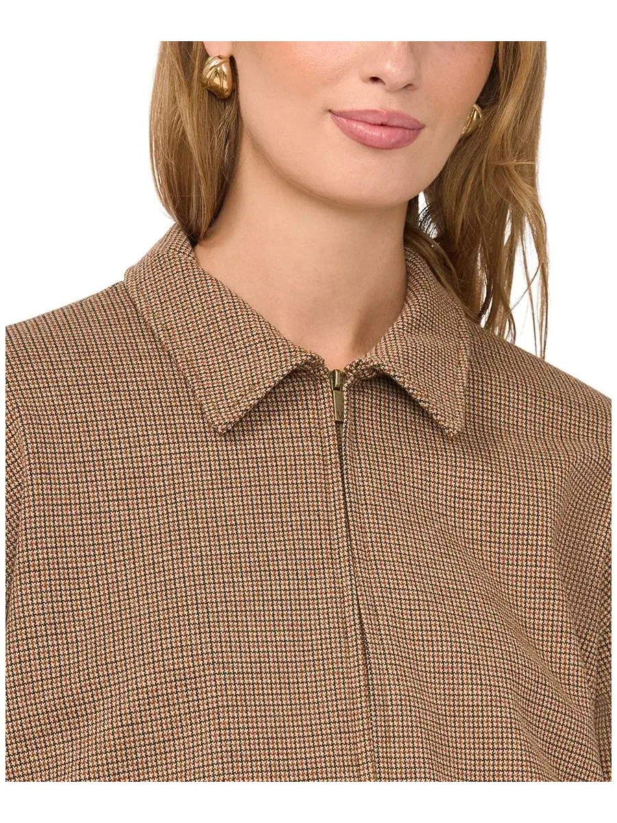 Женская куртка-бомбер с воротником-стойкой, вафельный трикотаж, модель Collared Bubble Front — изображение 4 из 7