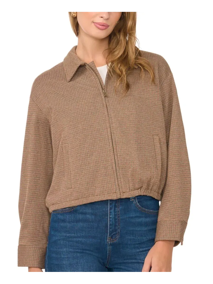 Женская куртка-бомбер с воротником-стойкой, вафельный трикотаж, модель Collared Bubble Front — изображение 7 из 7