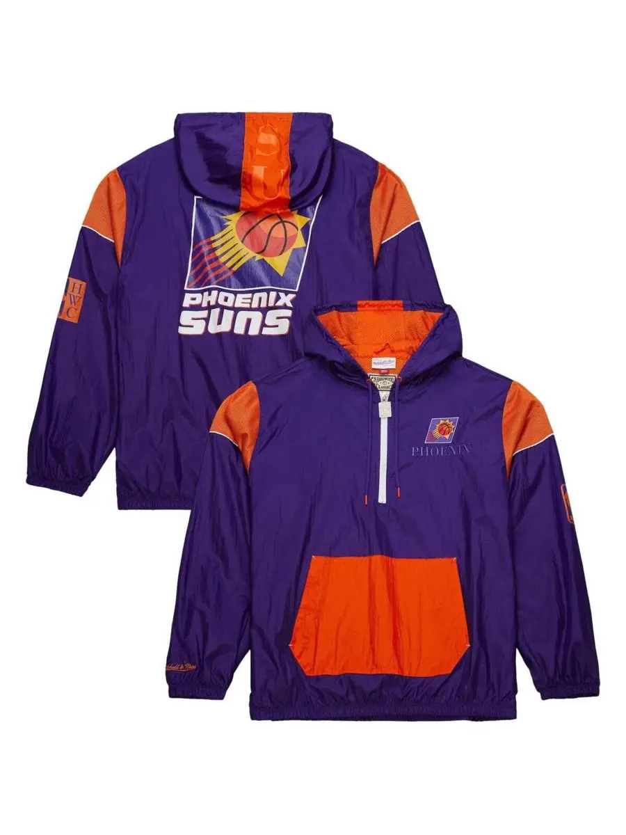 Mitchell & Ness Мужская и женская фиолетовая ветровка-анорак Phoenix Suns Hardwood Classics Team OG