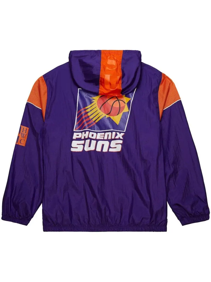 Mitchell & Ness Мужская и женская фиолетовая ветровка-анорак Phoenix Suns Hardwood Classics Team OG — изображение 3 из 3