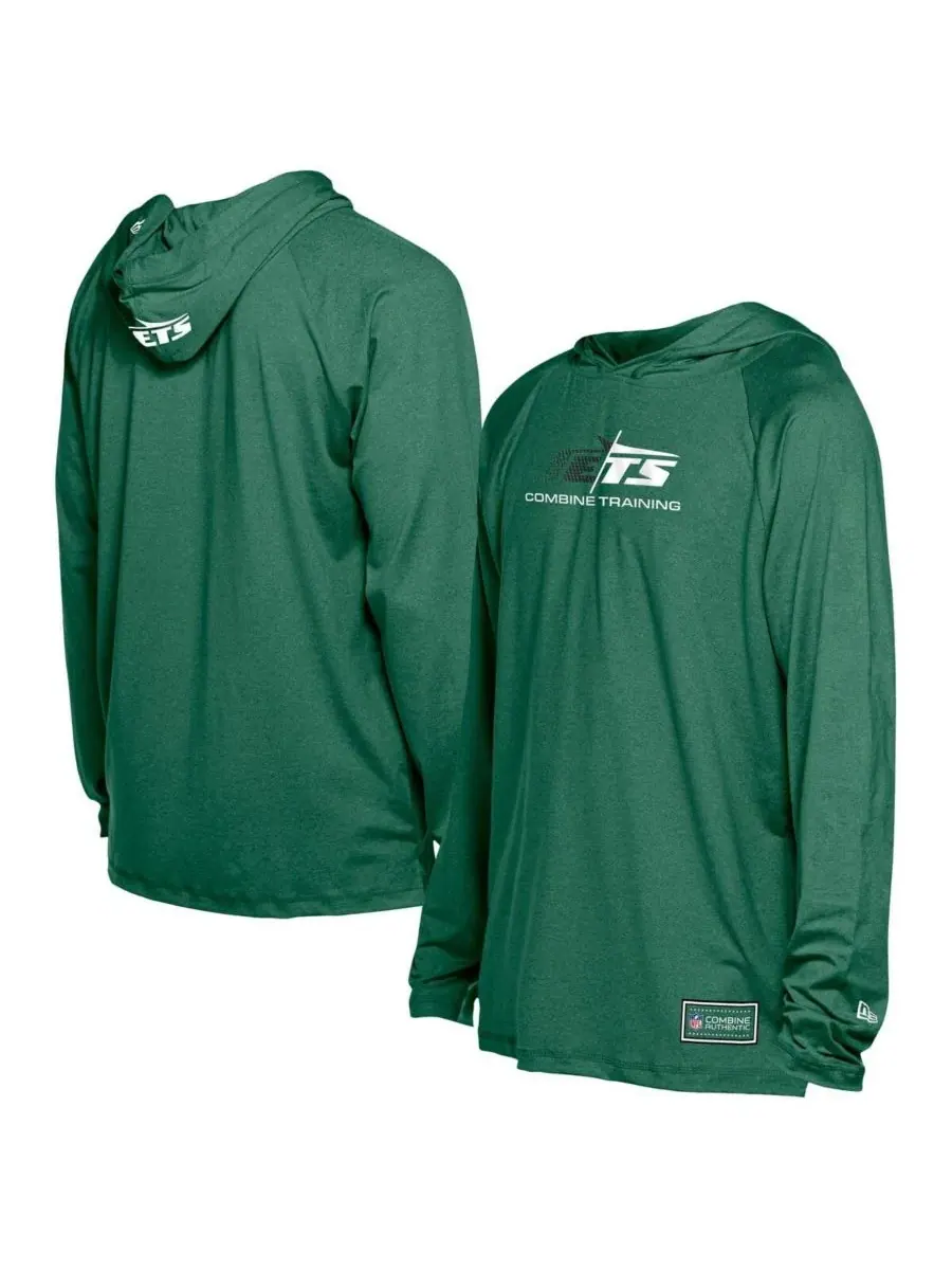 New Era Мужская зеленая толстовка с капюшоном New York Jets, посвященная спортивным командам