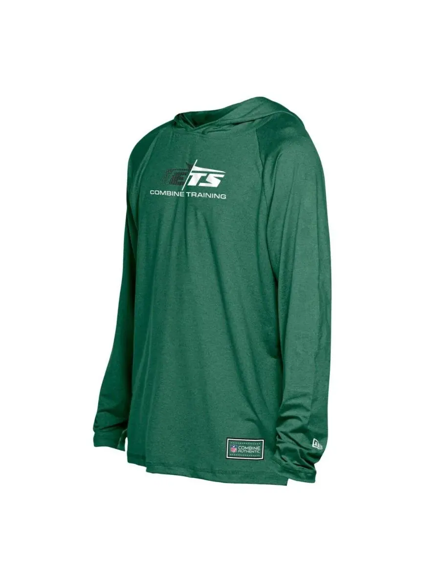 New Era Мужская зеленая толстовка с капюшоном New York Jets, посвященная спортивным командам — изображение 2 из 3, зеленый
