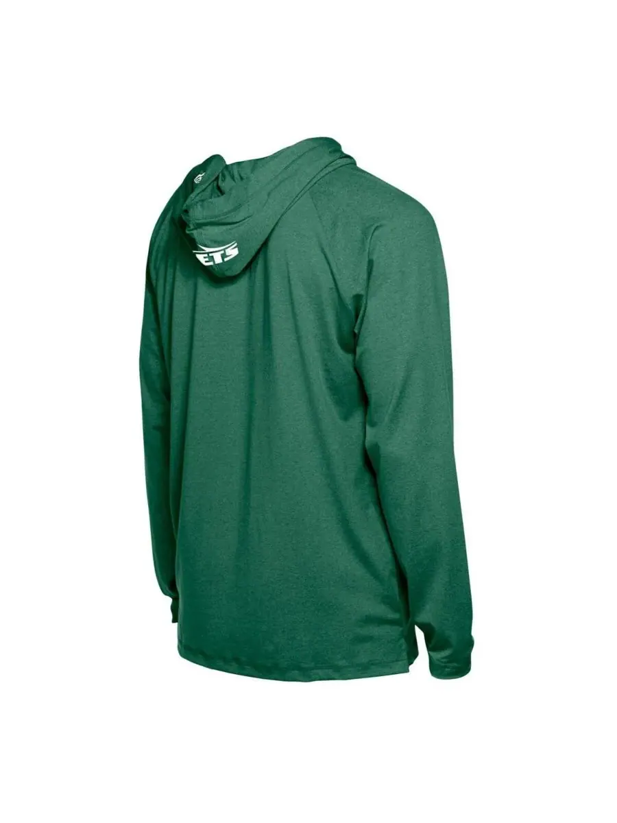 New Era Мужская зеленая толстовка с капюшоном New York Jets, посвященная спортивным командам — изображение 3 из 3, зеленый