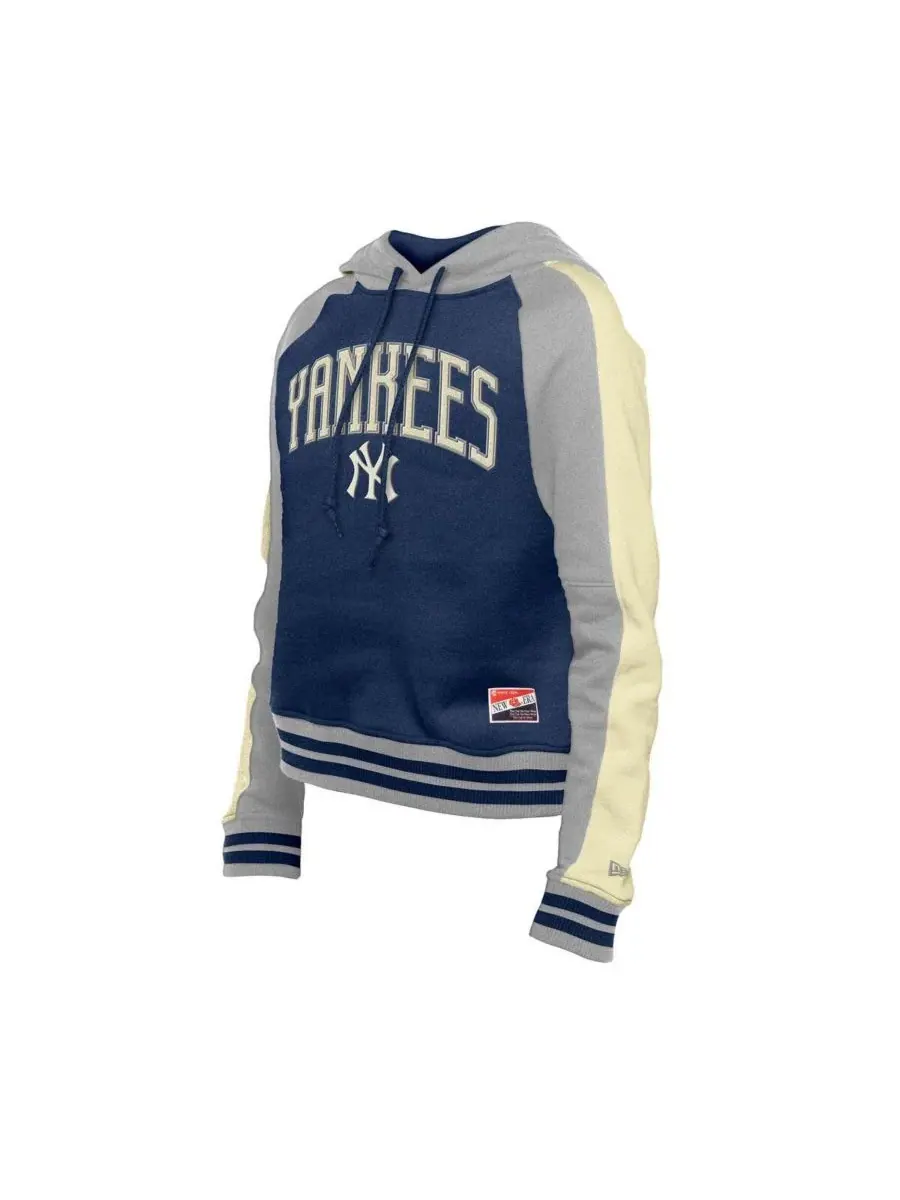 New Era Женская укороченная толстовка с рукавами реглан в стиле New York Yankees темно-синего цвета — изображение 3 из 3