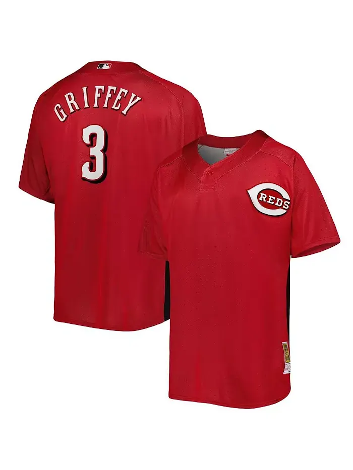 Мужская бейсбольная майка для тренировок Ken Griffey Jr. Red Cincinnati Reds из коллекции — изображение 1 из 3