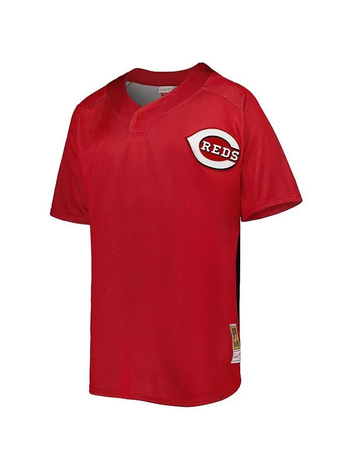 Мужское тренировочное джерси с сеткой Ken Griffey Jr. Red Cincinnati Reds Cooperstown Collection — изображение 3 из 3