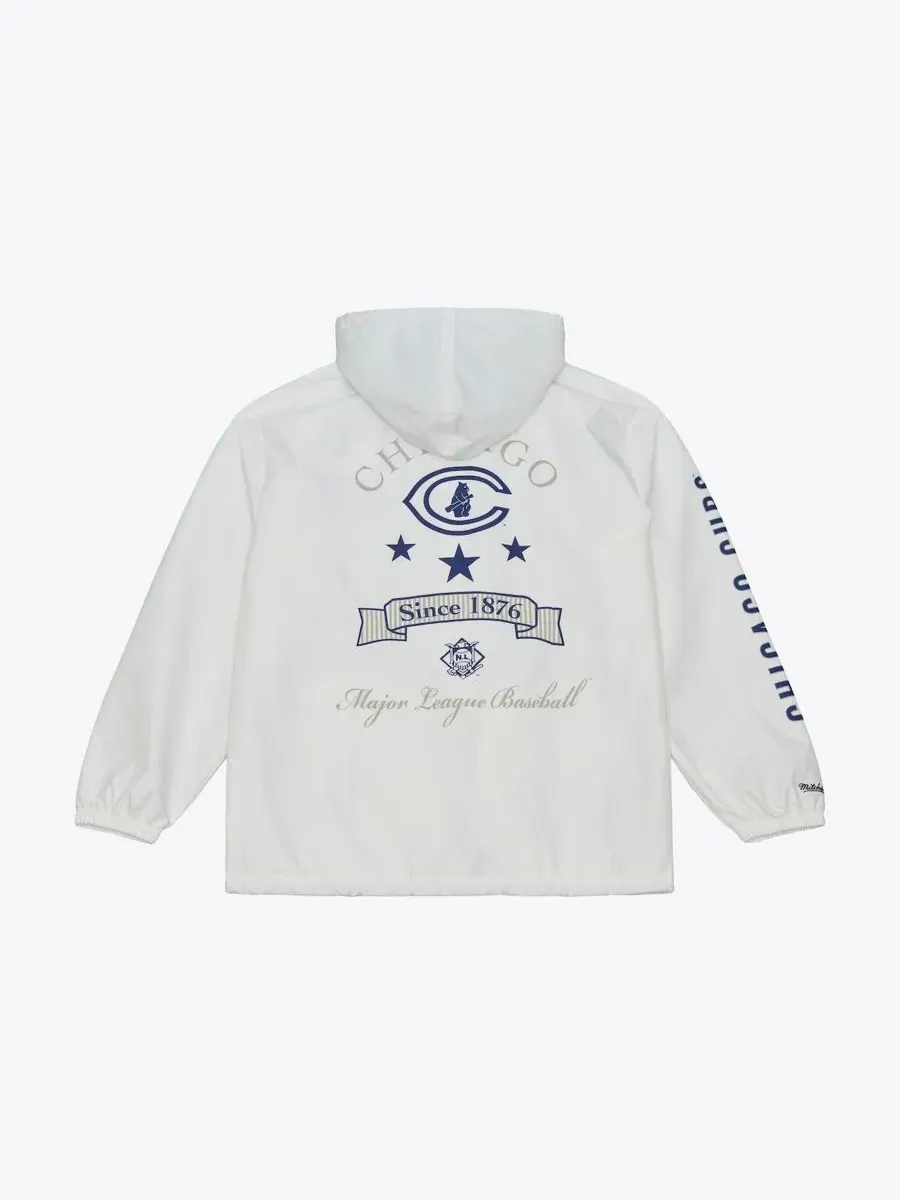 Ветровка-анорак с капюшоном и принтом Chicago Cubs Yacht Rock Coaches Mitchell & Ness — изображение 2 из 5, белый