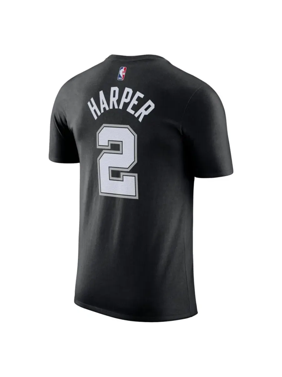 Футболка с принтом Dylan Harper San Antonio Spurs Nike — изображение 3 из 3, черный