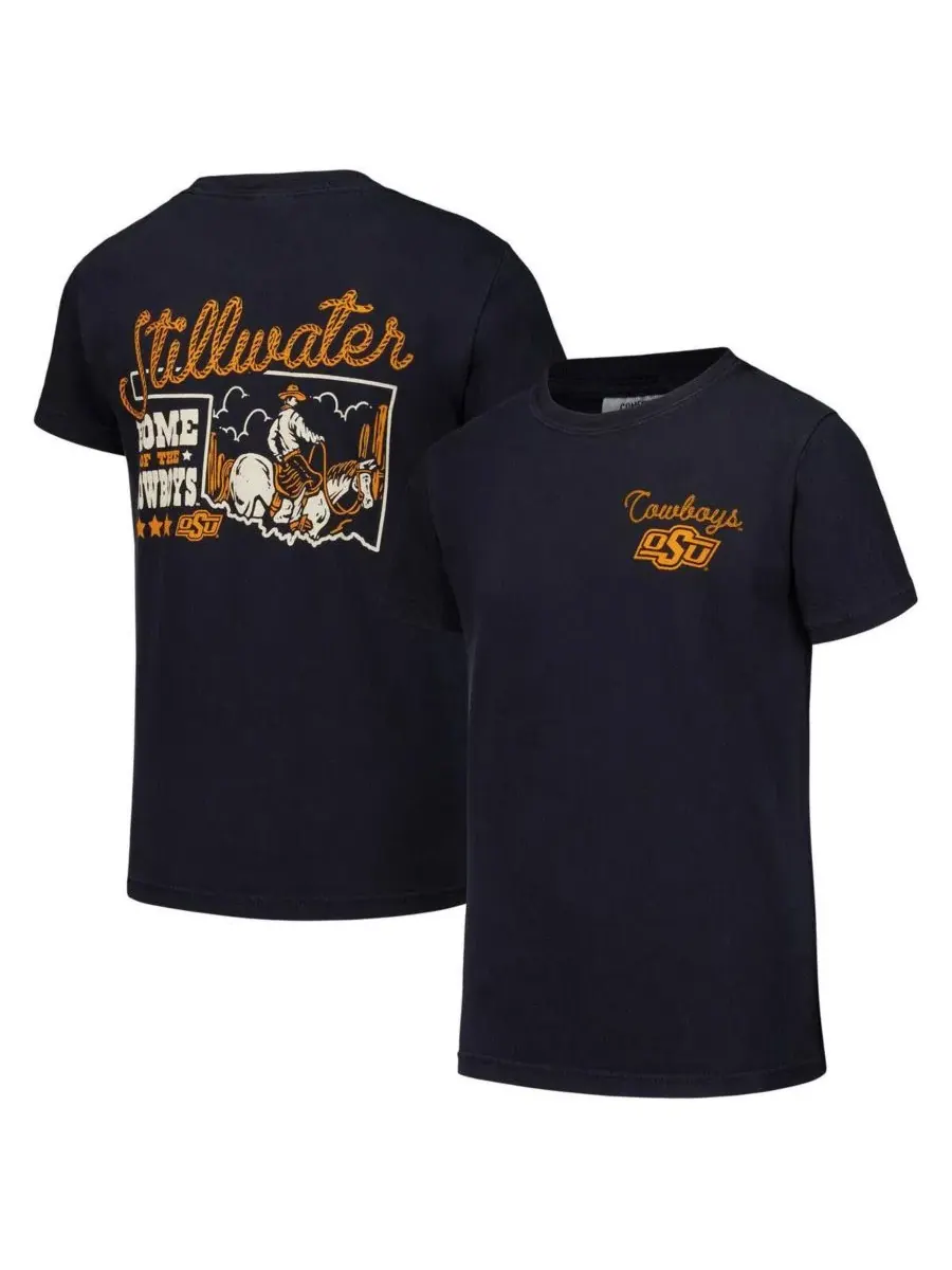 Футболка с принтом Oklahoma State Cowboys Hyperlocal Comfort Colors Image One