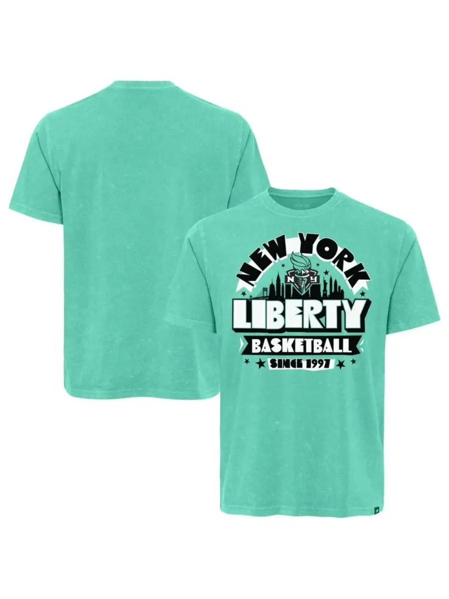 Футболка с принтом Mineral Wash Mint New York Liberty Sportiqe