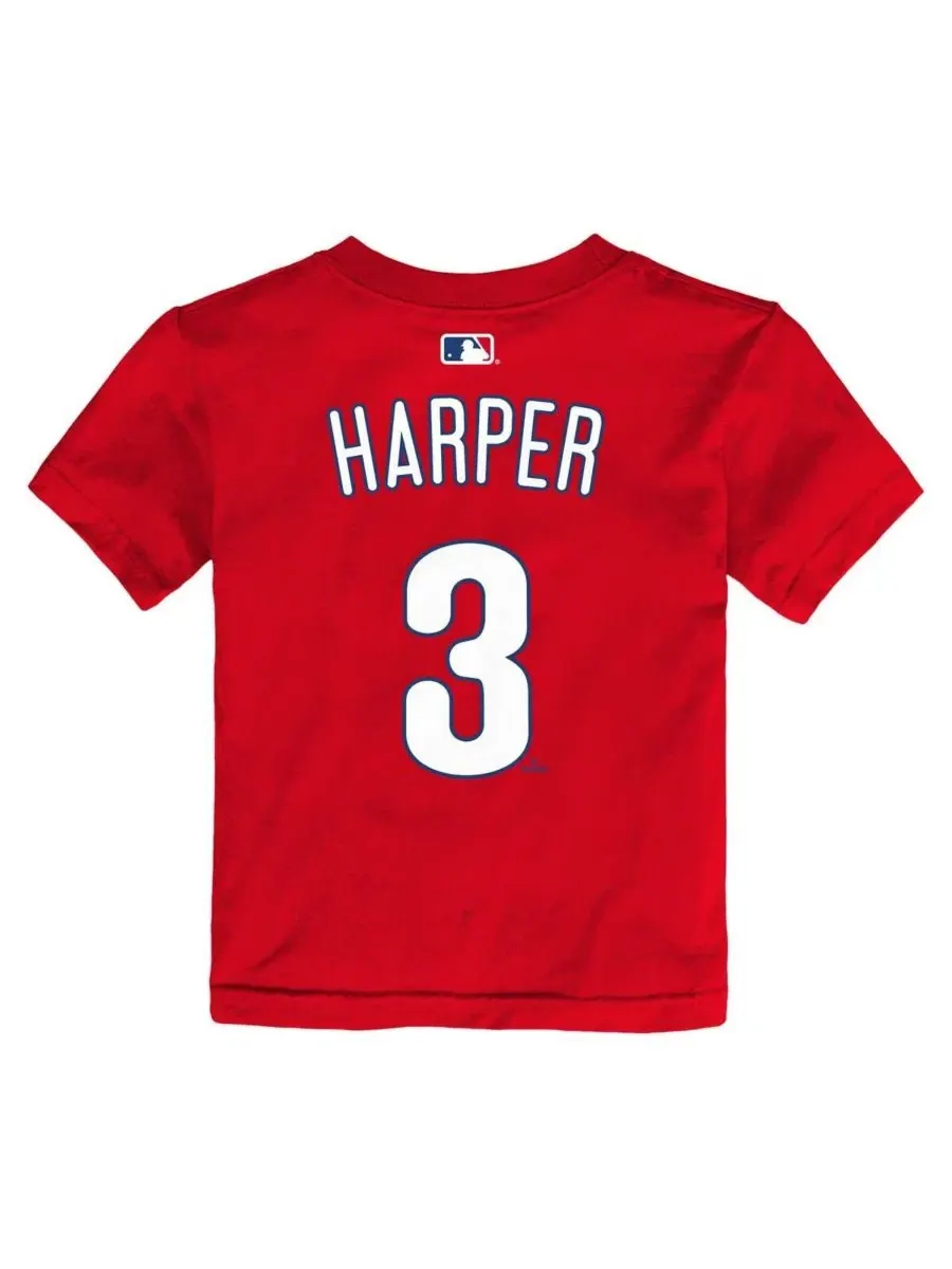 Футболка с принтом Bryce Harper Philadelphia Phillies Nike — изображение 3 из 3, красный