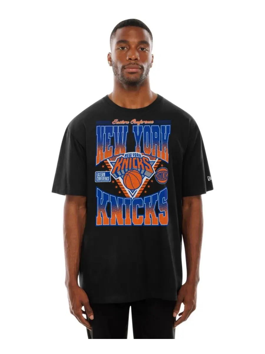 Футболка оверсайз с принтом Old School New York Knicks New Era