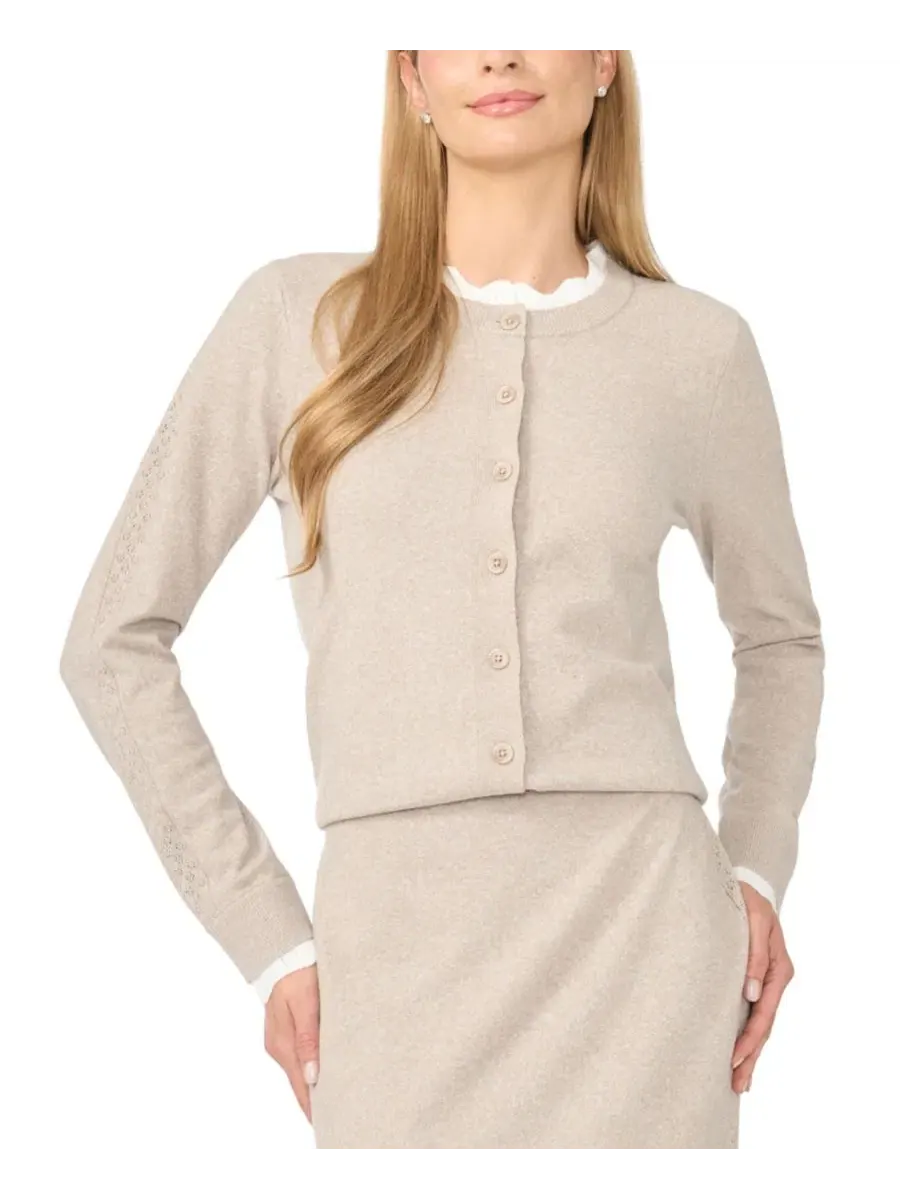 Юбка-карандаш миди с боковым швом CeCe, Light Heather Taupe — изображение 3 из 6