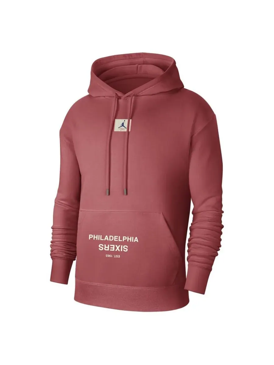 Jordan Мужская красная толстовка с капюшоном Philadelphia 76ers Courtside Statement Edition — изображение 3 из 3, красный