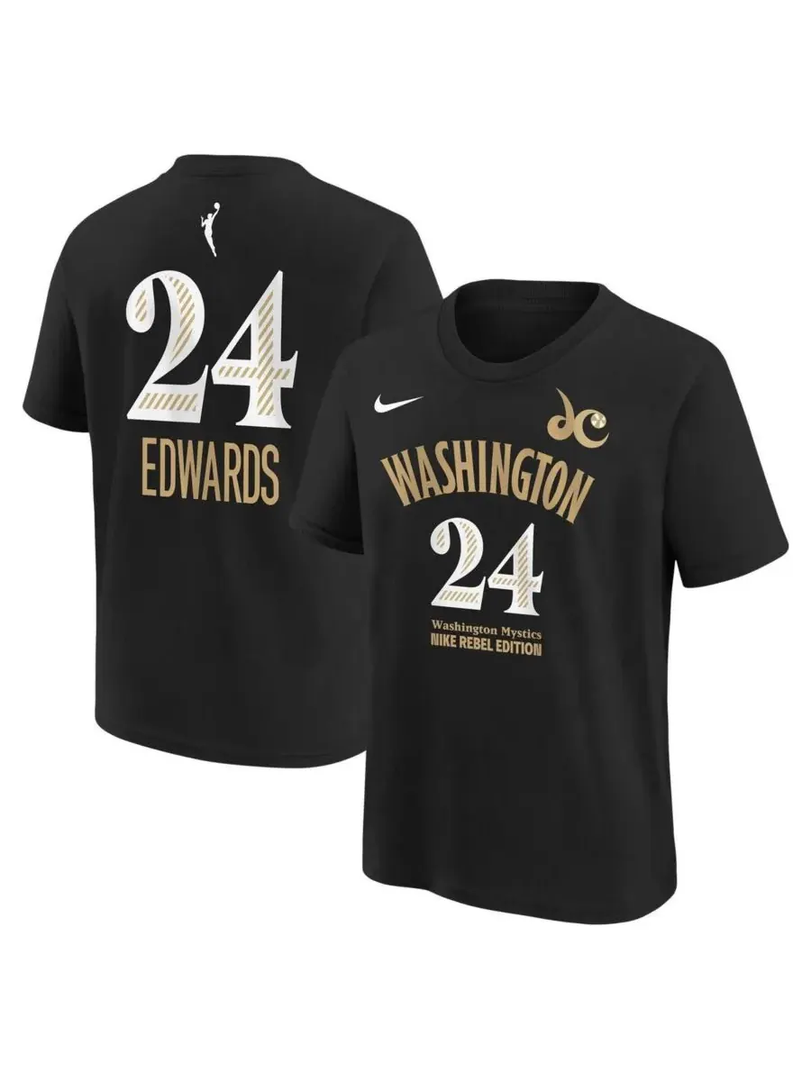 Nike Футболка с именем и номером игрока команды Washington Mystics "Big Boys and Girls" (черная)