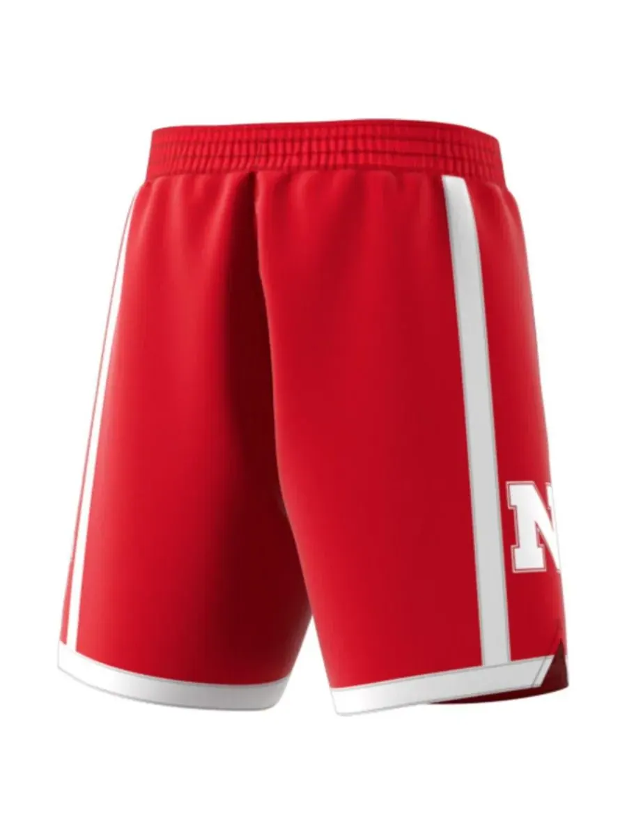 Мужские баскетбольные шорты Scarlet Nebraska Huskers Swingman (реплика) Adidas — изображение 2 из 3, алый