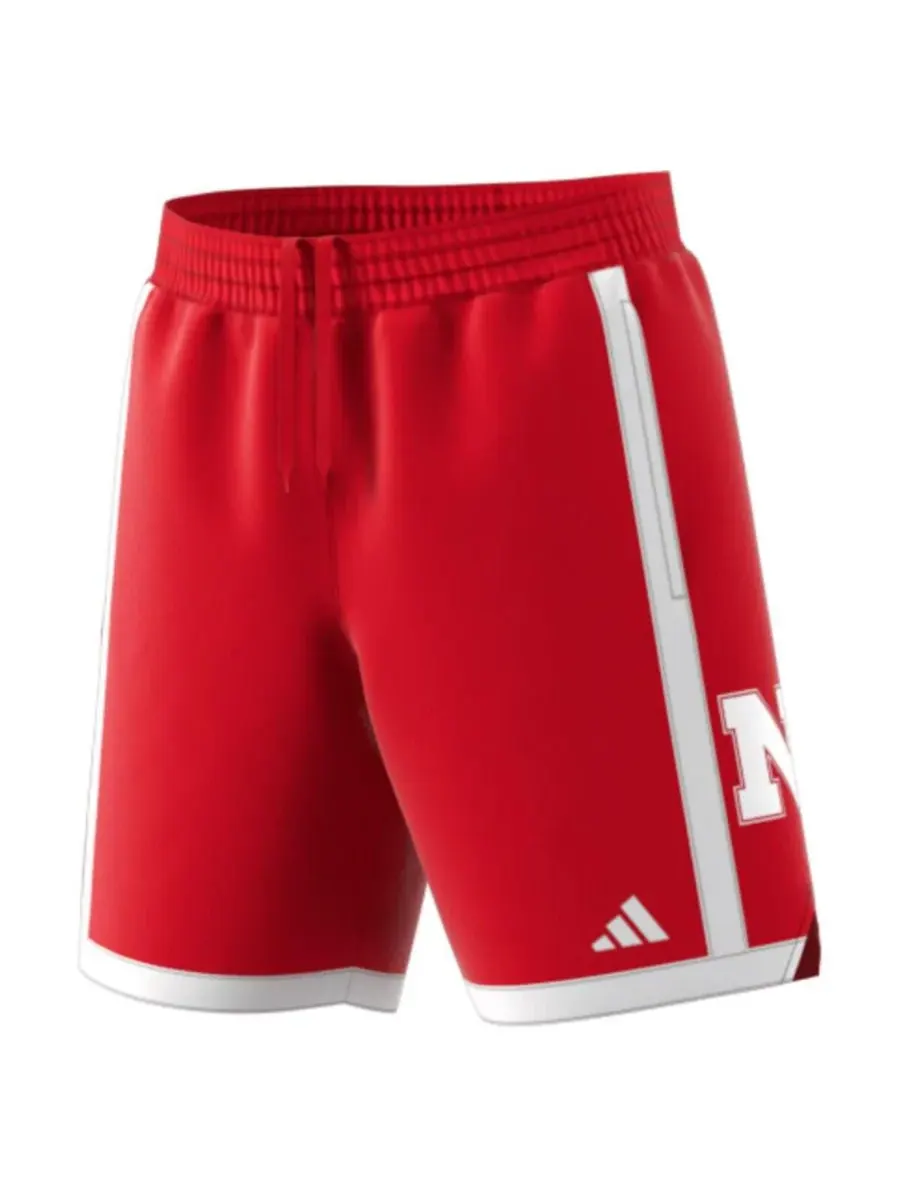 Мужские баскетбольные шорты Scarlet Nebraska Huskers Swingman (реплика) Adidas — изображение 3 из 3, алый