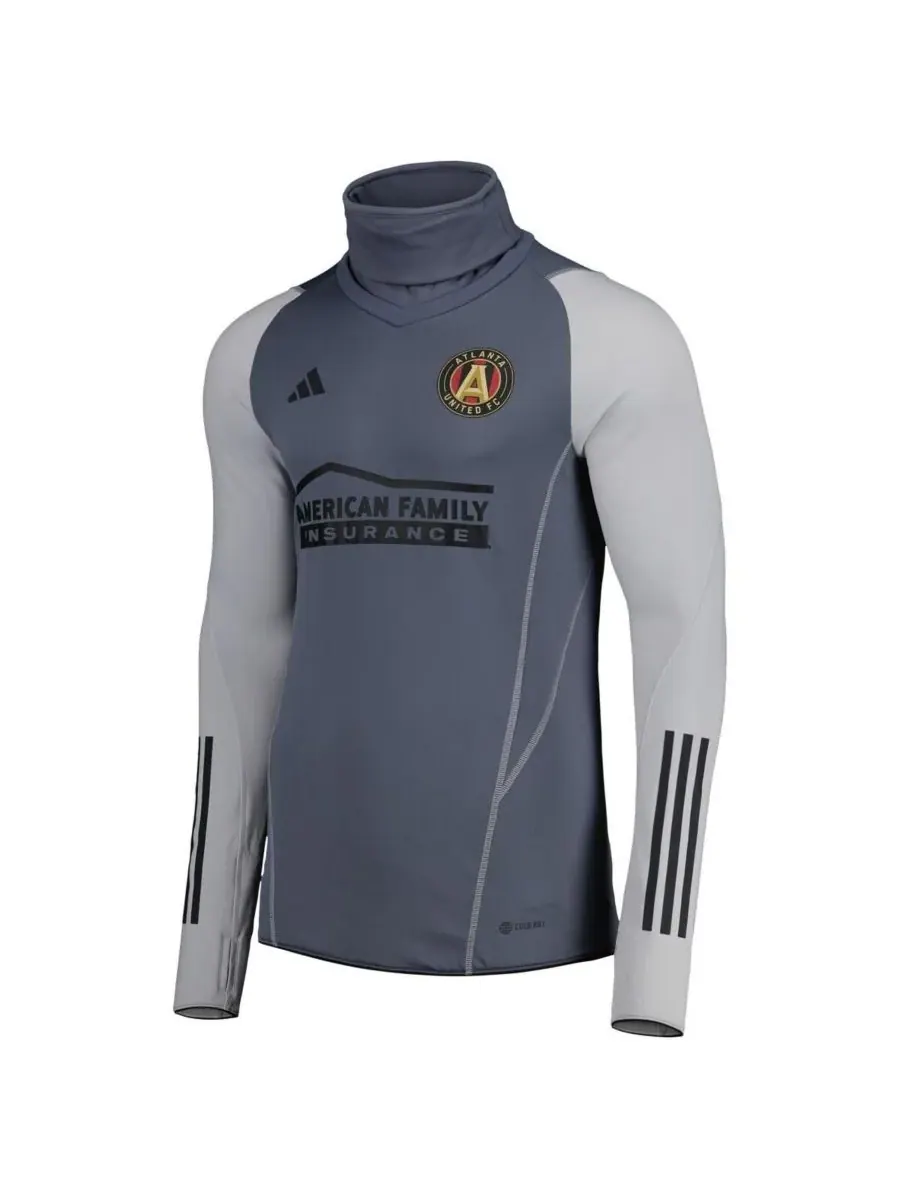 Adidas Мужская серая теплая футболка-реглан Atlanta United FC COLD.RDY — изображение 3 из 3, серый
