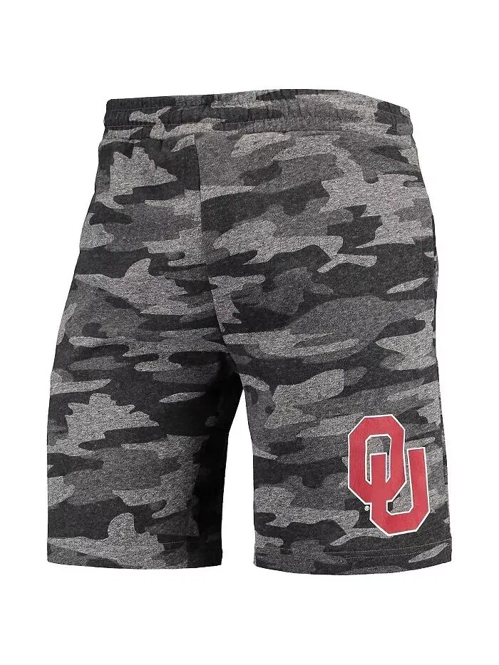 Мужские шорты Oklahoma Sooners Camo Backup Terry Jam Lounge цвета уголь и серый Concepts Sport — изображение 3 из 4