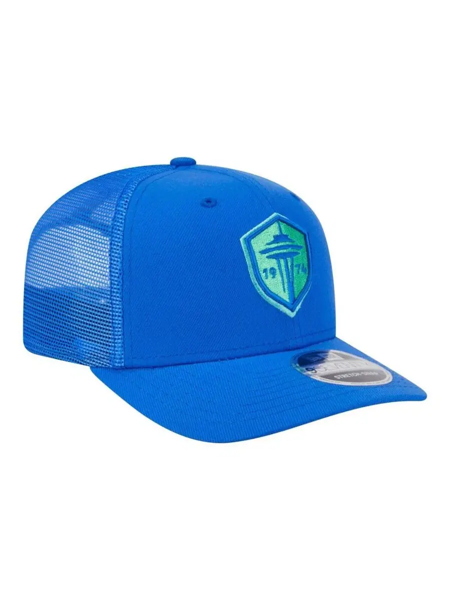 Мужская синяя футболка Seattle Sounders FC с регулируемой застежкой Hook 9SEVENTY New Era — изображение 3 из 5, синий