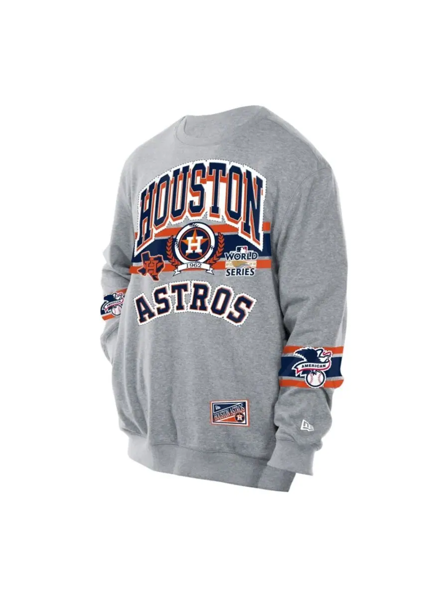 Свитшот с принтом Sport Classics Houston Astros New Era — изображение 3 из 4, серый
