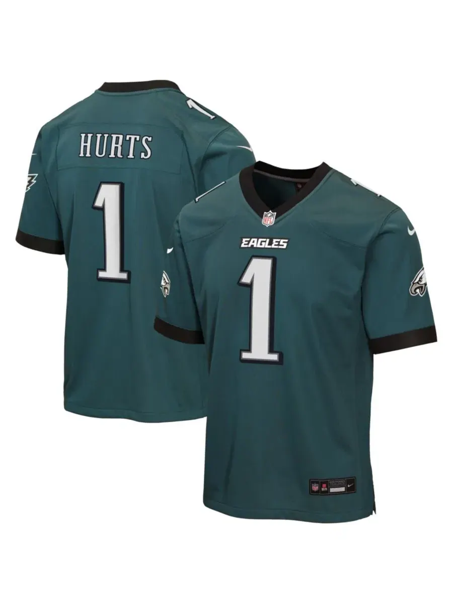 Детская футболка с длинным рукавом Jalen Hurts Philadelphia Eagles Nike